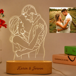 Personalisierte Fotolampe mit Gravur – HeartGlow Fotogeschenk