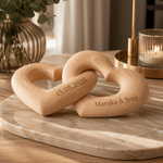 Personalisiertes Liebesornament aus Holz mit Namen – ForeverUs